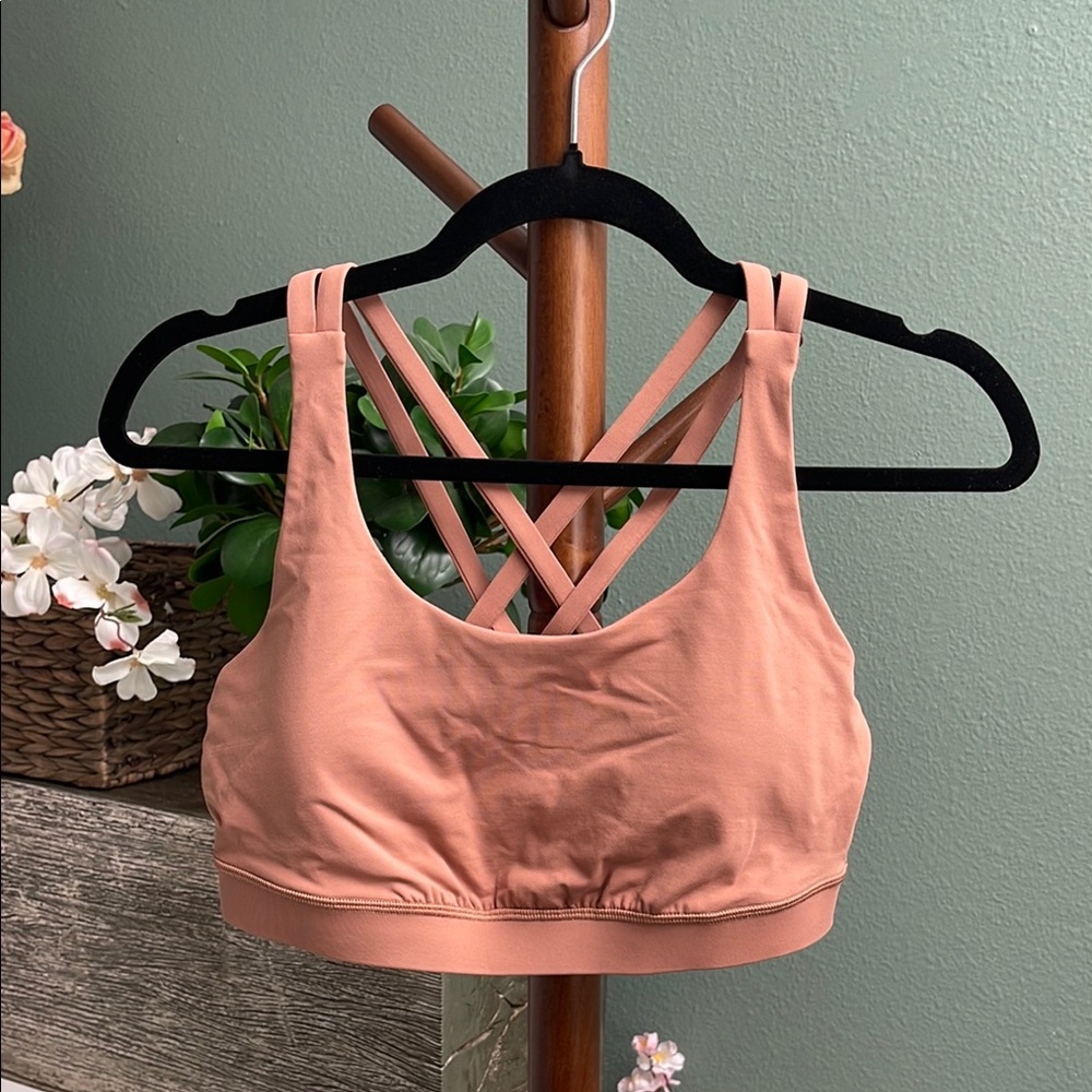 LULULEMON Energy Bra B-D cups Size 10 Dusty Clay